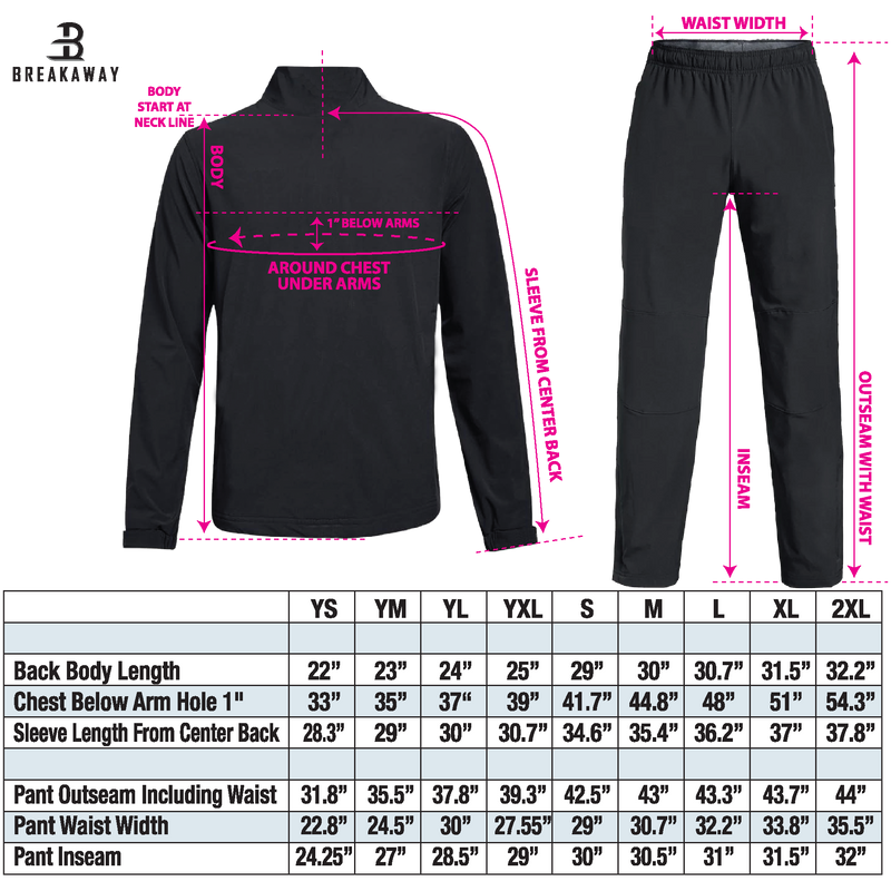 Youth Breakaway Lightweight Warm Up Pants (Council Rock North)