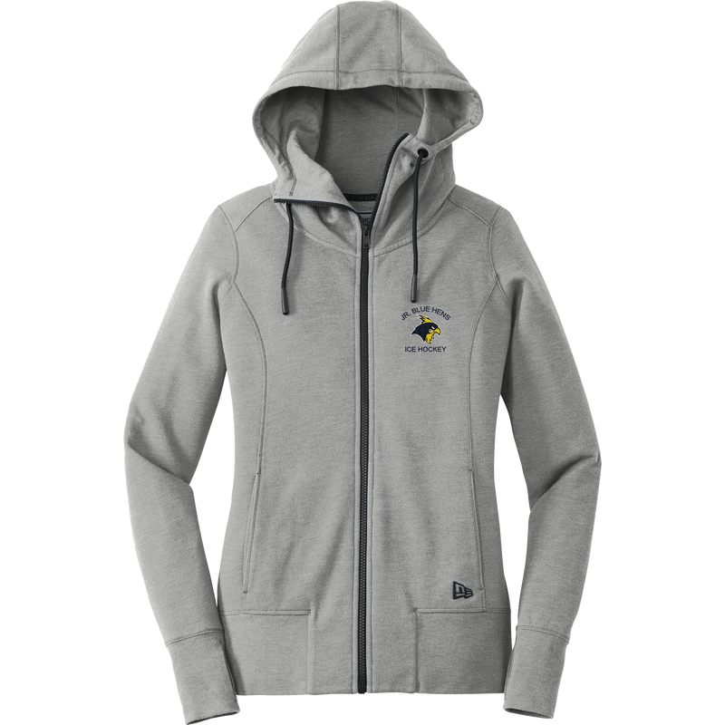 Delaware Jr. Blue Hens New Era Ladies Tri-Blend Fleece Full-Zip Hoodie