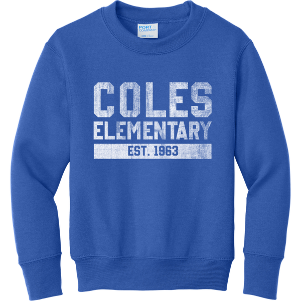 Coles Elementary Youth Distressed Crewneck Sweatshirt
