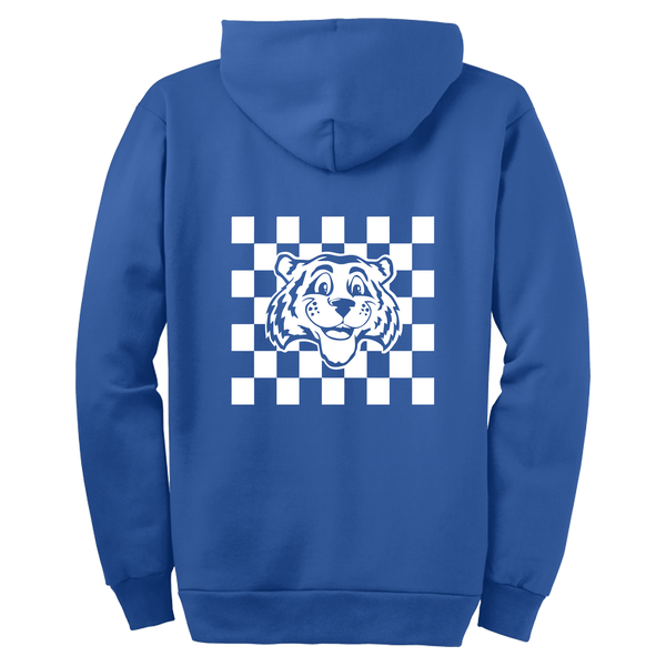 Coles Elementary "Checkered Tiger" Full-Zip Hooded Sweatshirt