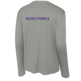 Curry College (Bleed Purple CC) Youth Long Sleeve PosiCharge Competitor Tee